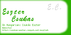 eszter csukas business card